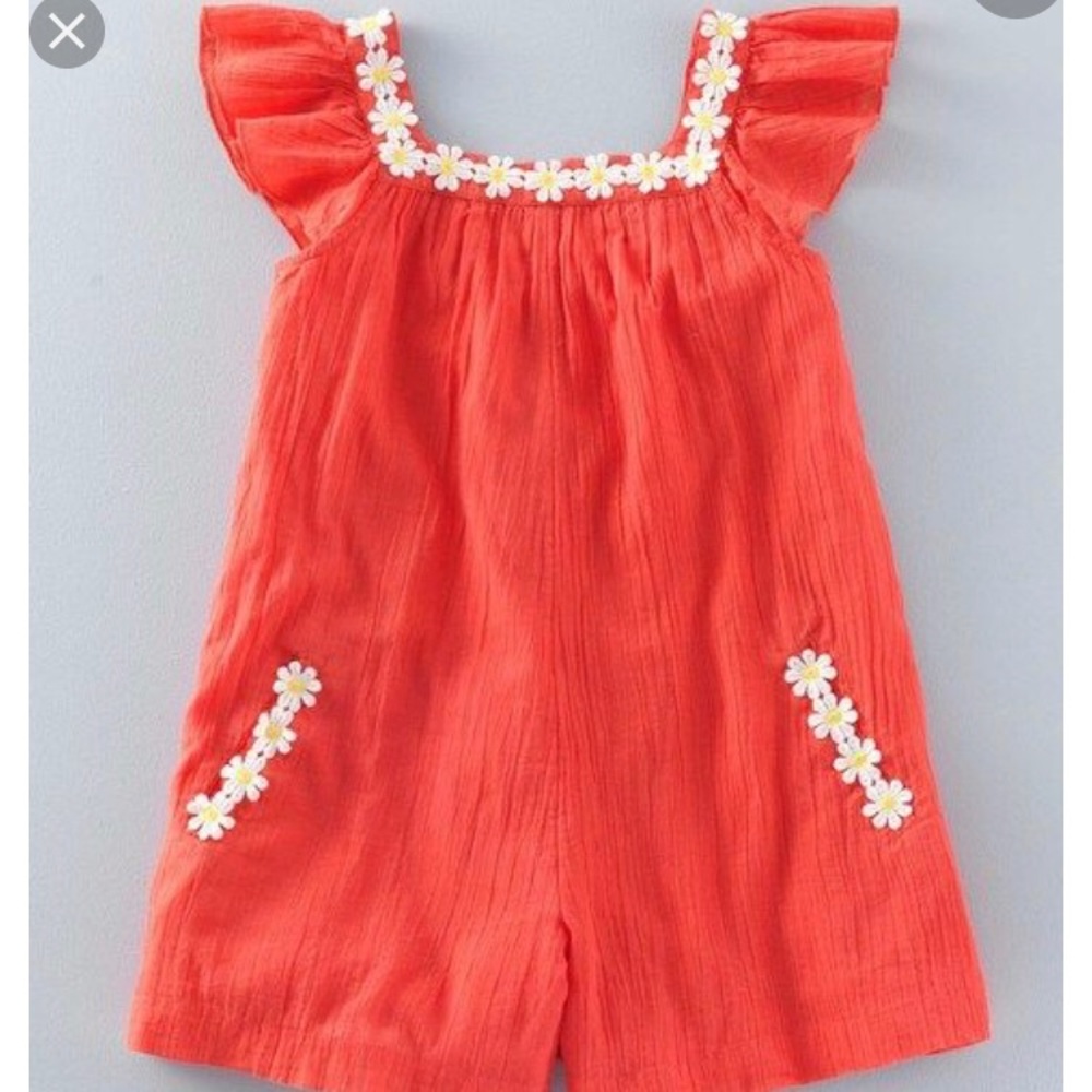 Mini Boden Daisy Romper Girls Size 4/5